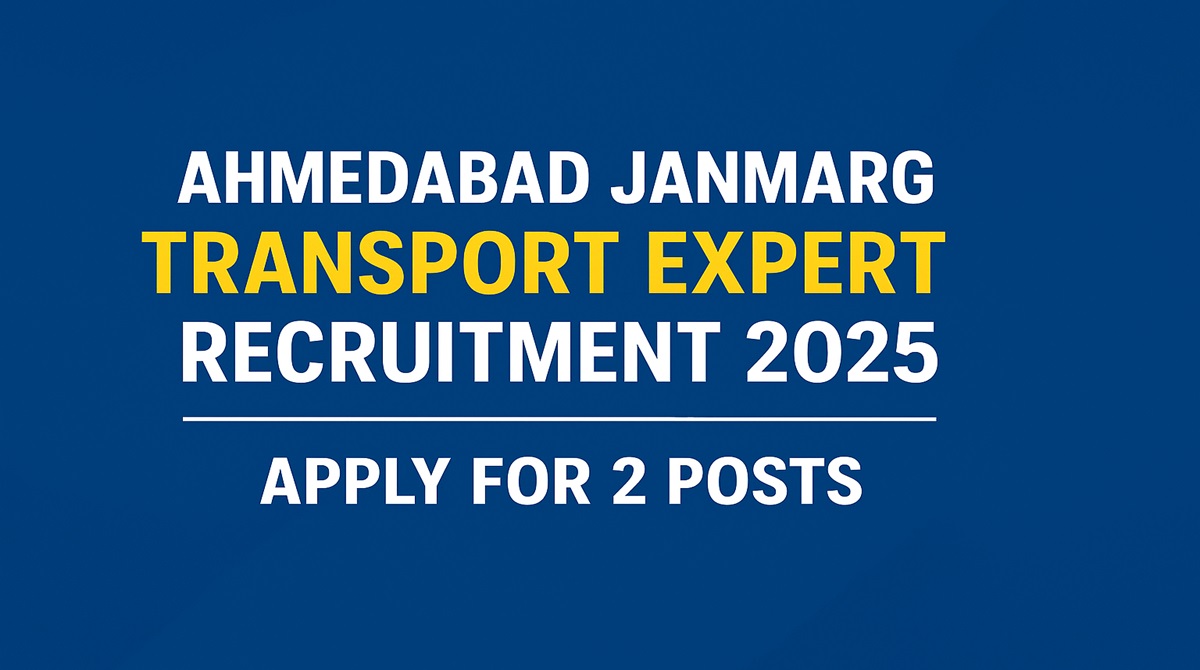 Ahmedabad Janmarg Transport Expert Recruitment 2025