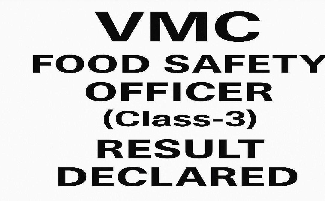 VMC Food Safety Officer Result 2025